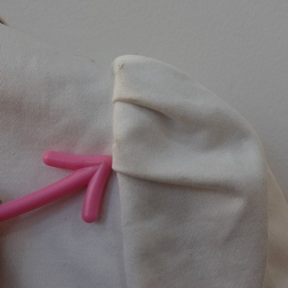 MARC JACOBS White Cropped Jean Jacket Womens Small Denim Puffed Belted Utility - Picture 8 of 14